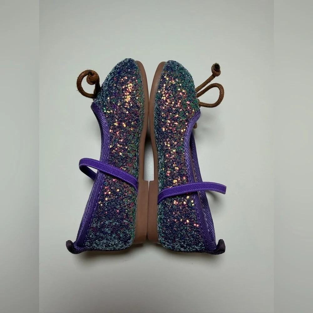 Kids Toddler Glitter Ballet Flats Size 23 (7C)